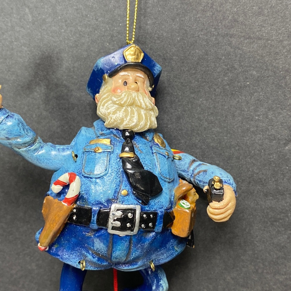 Police Officer Cop Christmas Ornament Police Car Hanging Figurine